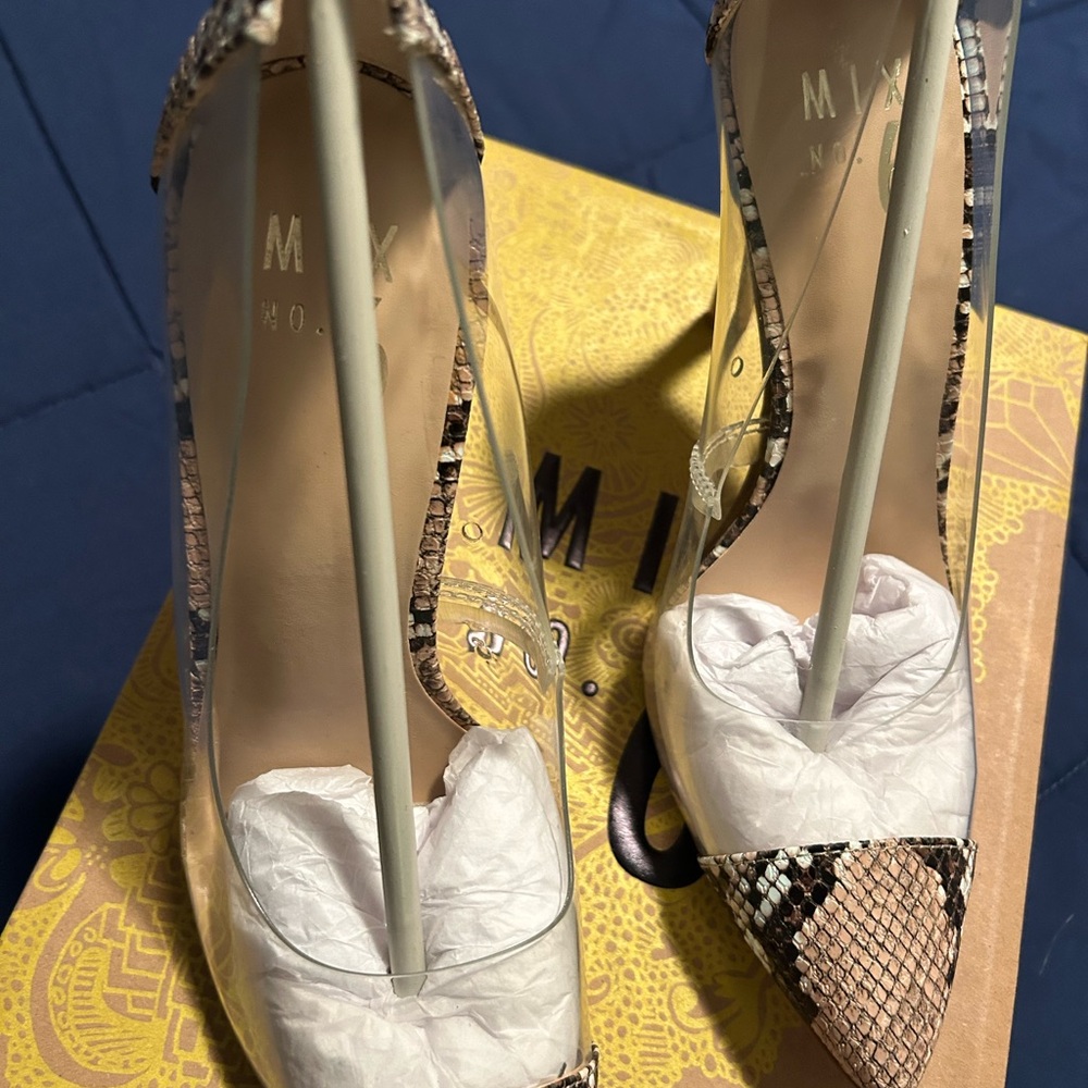 Mix No. 6 • Snakeskin and Clear Heels • 7M - Picture 2 of 8